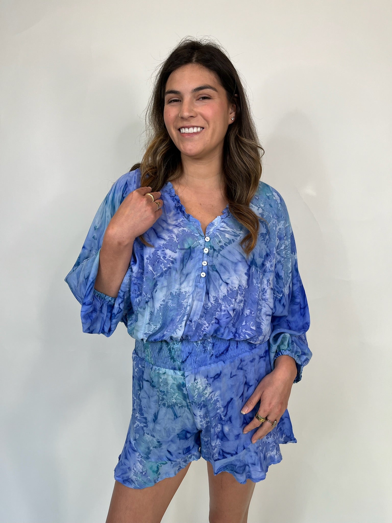 Khush Tuscany Romper Kilauea Blue | Vagabond Apparel Boutique