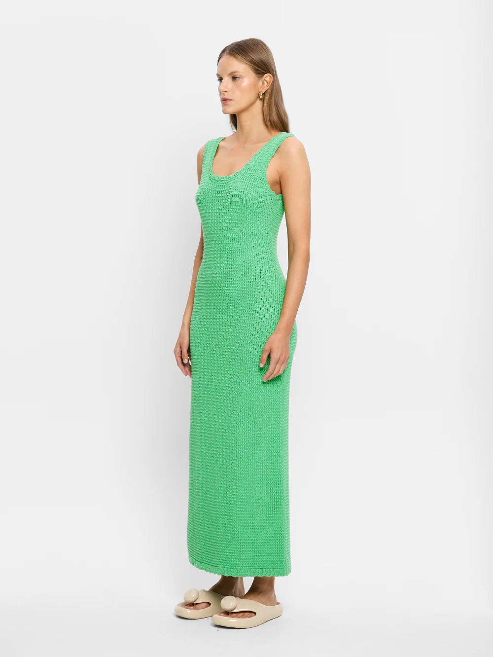 Kivari Martina Maxi Knit Dress Green | Vagabond Apparel Boutique