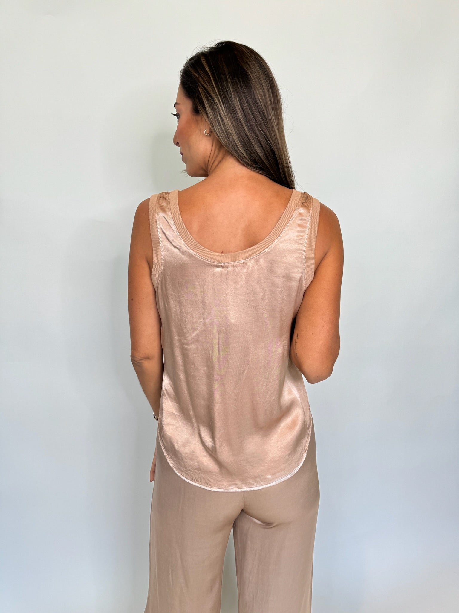 LA Made You Silky Tank Sand | Vagabond Apparel Boutique