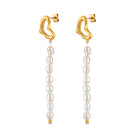 Logan Tay Heart Pearl Drop Earrings | Vagabond Apparel Boutique