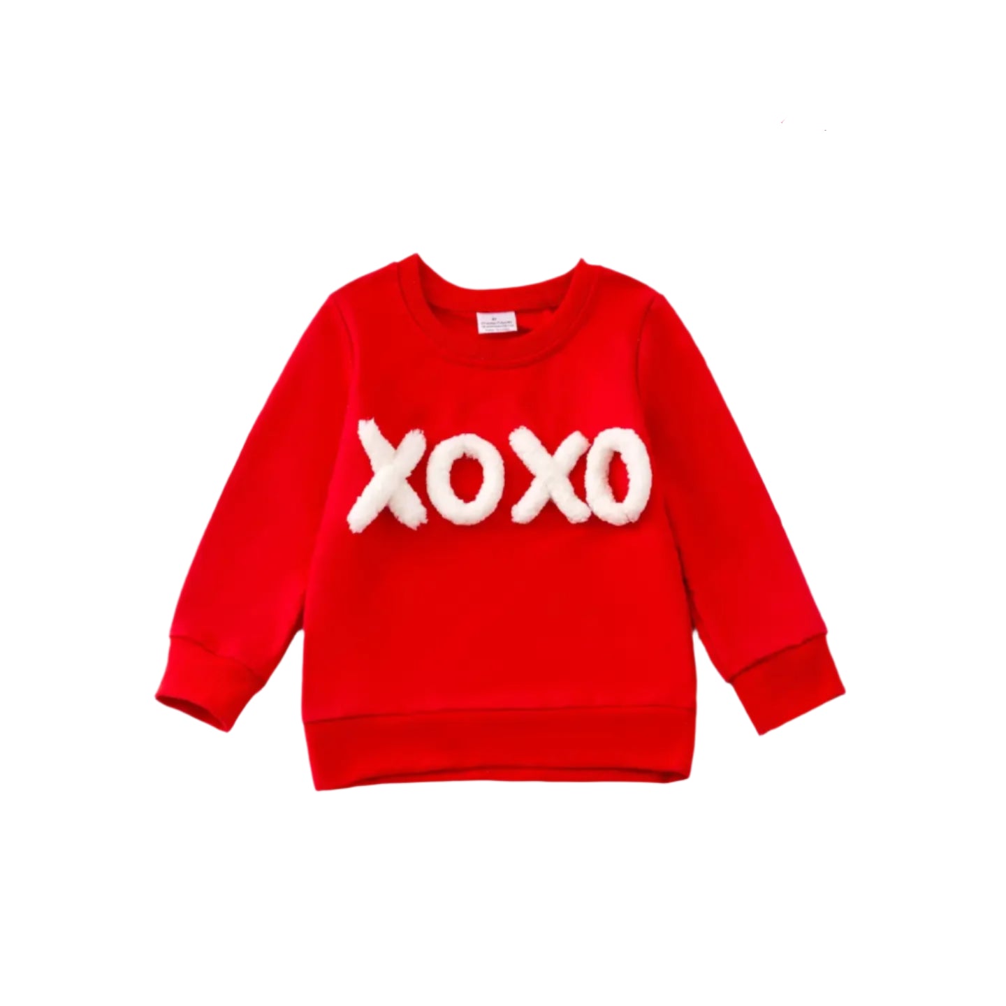 Little Trendy XOXO Chenille Yarn Embroidered Top | Vagabond Apparel Boutique