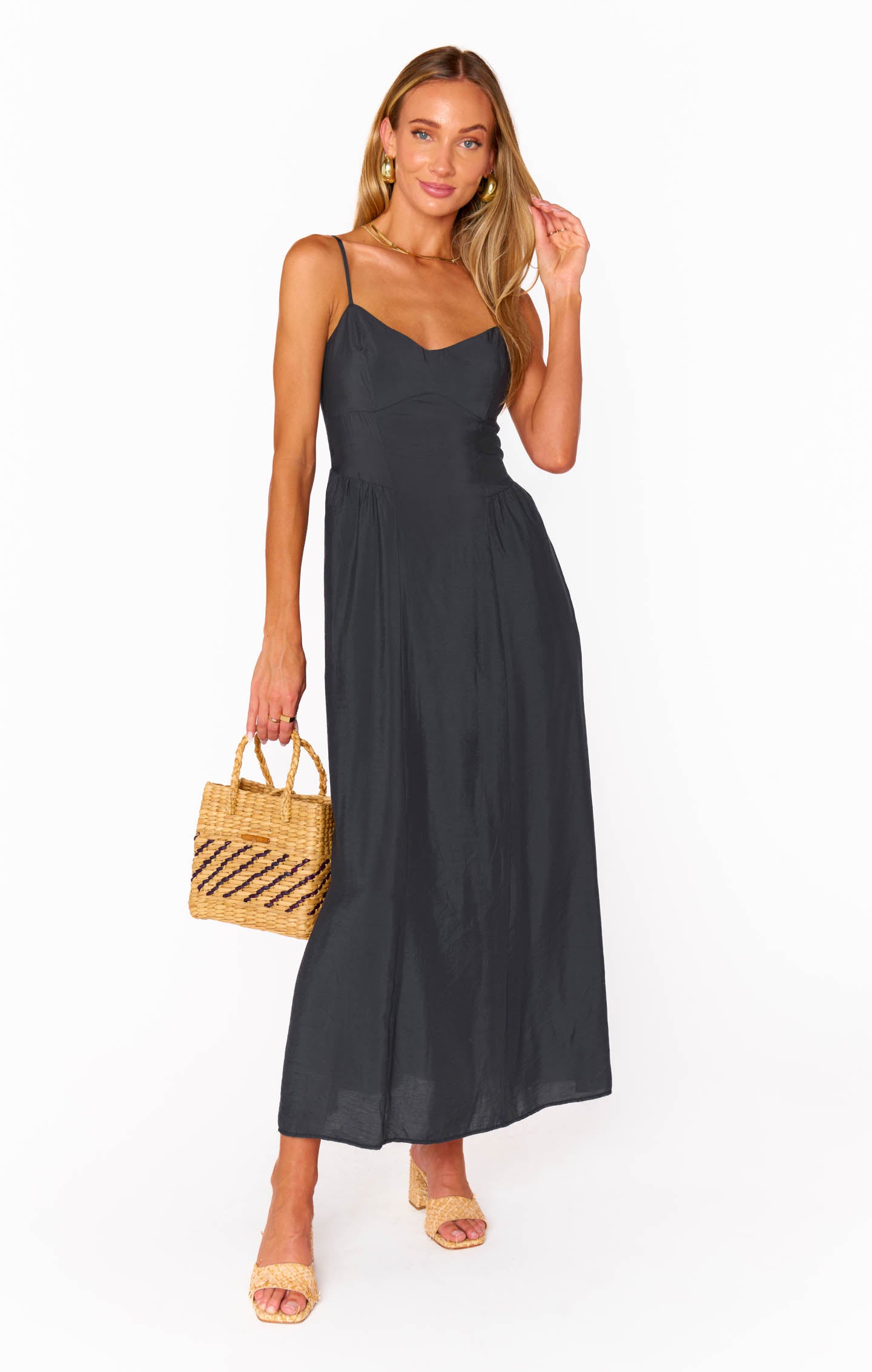 Mumu Allegra Midi Dress Black | Vagabond Apparel Boutique