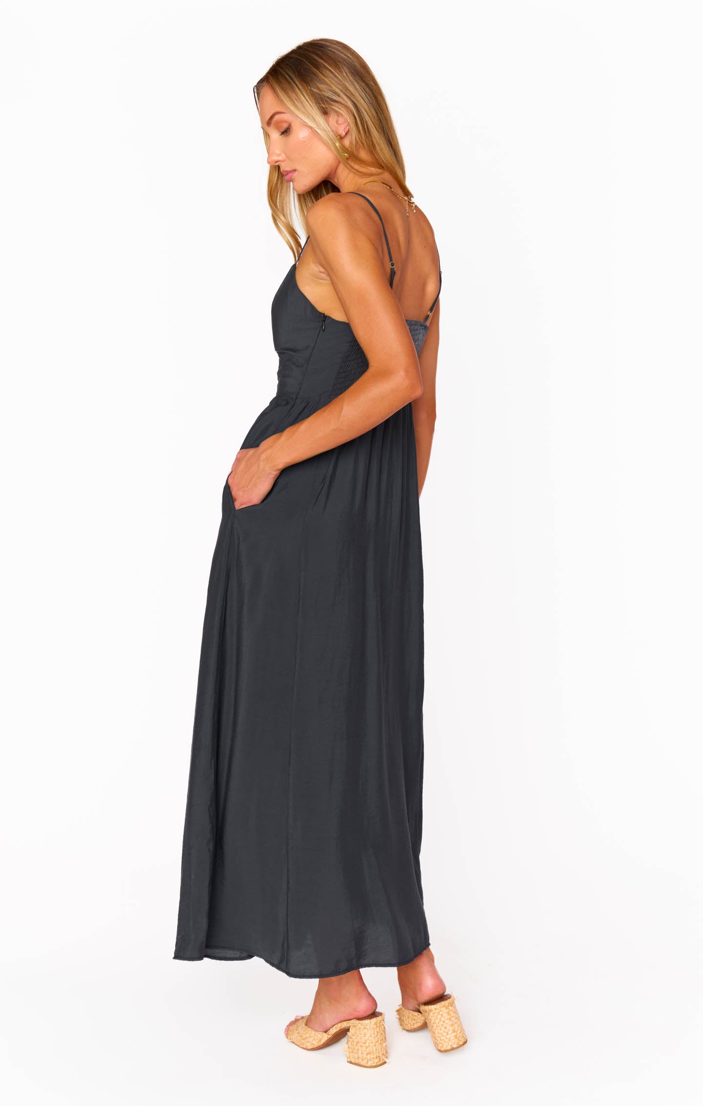 Mumu Allegra Midi Dress Black | Vagabond Apparel Boutique