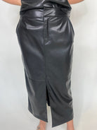 Melissa Nepton Marina Faux Leather Midi Skirt | Vagabond Apparel Boutique