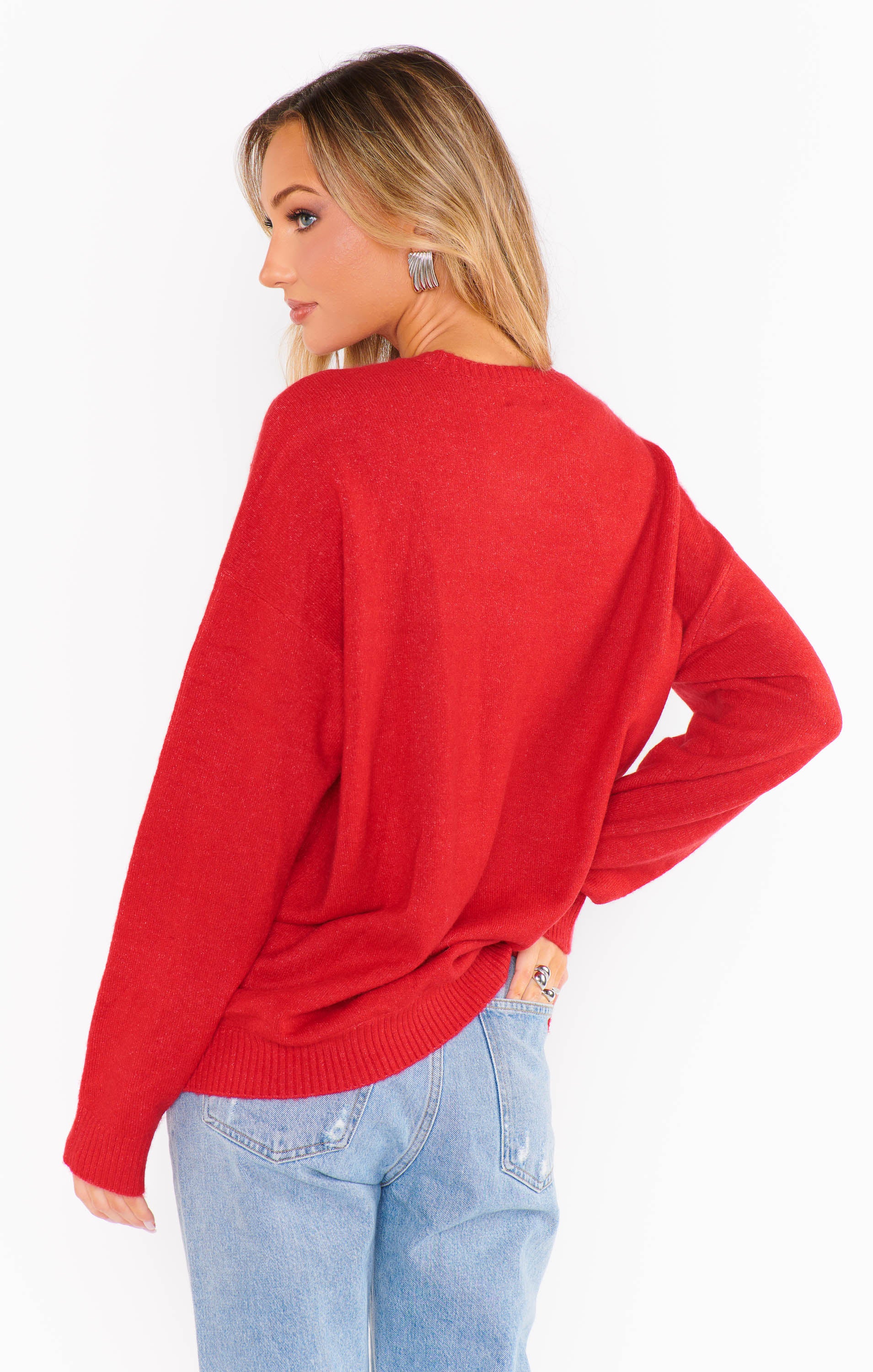 Show Me Your Mumu Feel Good Sweater Red Knit | Vagabond Apparel Boutique