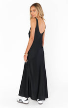 Show Me Your Mumu Serenade Dress Black Luxe Satin