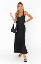 Show Me Your Mumu Serenade Dress Black Luxe Satin