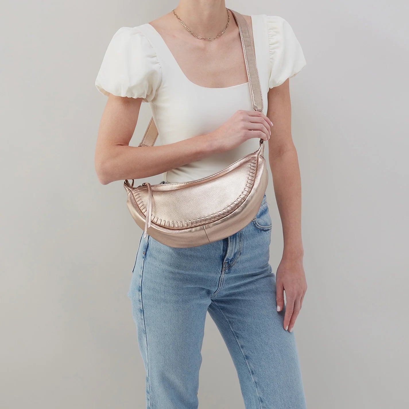 Hobo Knox Sling Pink Gold Metallic | Vagabond Apparel Boutique