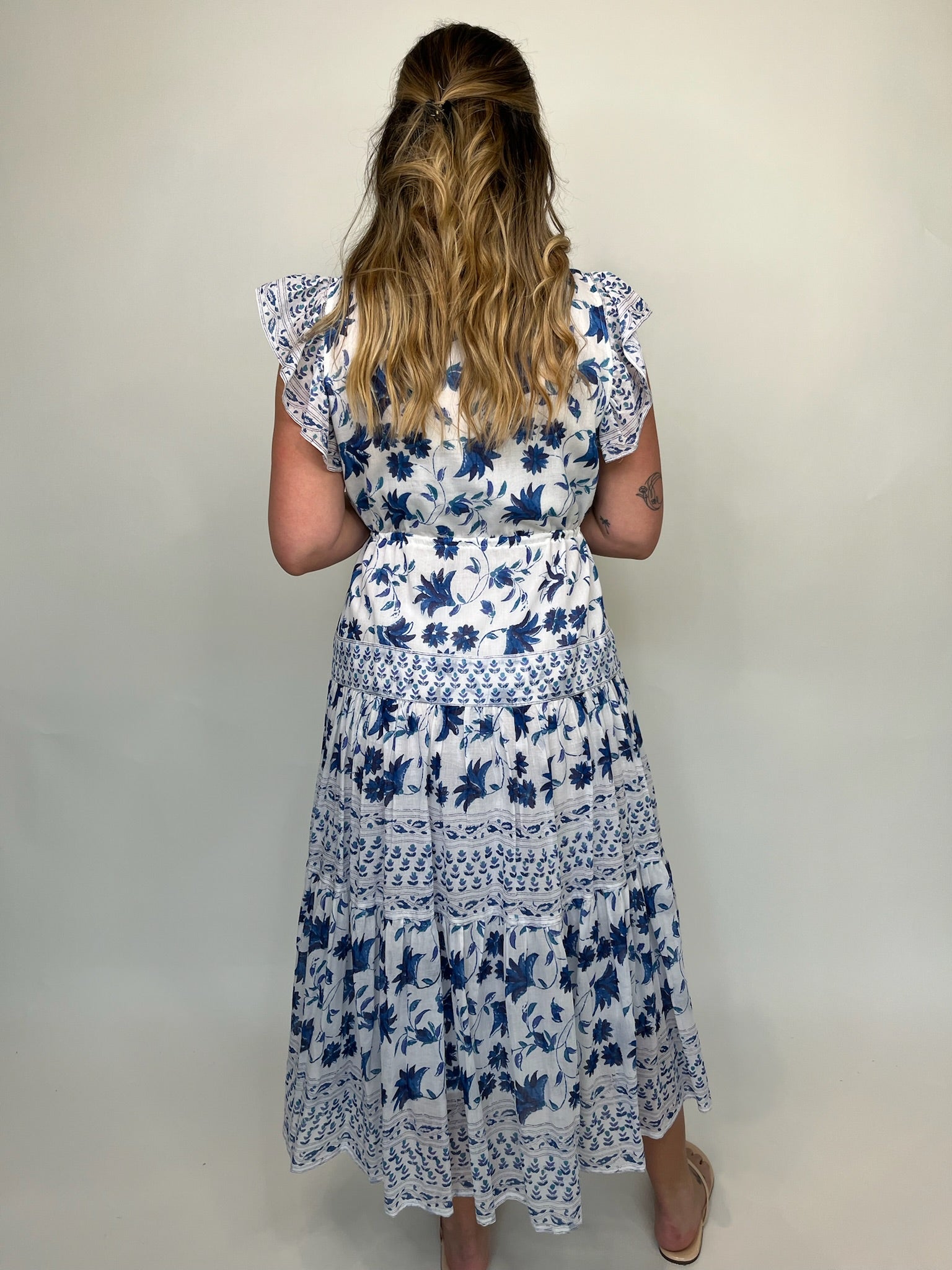 Oliphant Cinched Flirty Midi Dress | Vagabond Apparel Boutique