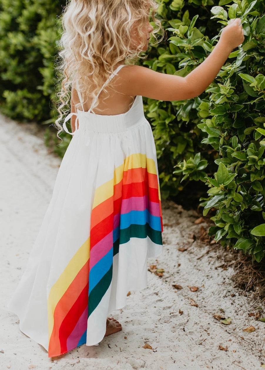 Oopsie Daisy Kid Hi Lo Rainbow Dress | Vagabond Apparel Boutique