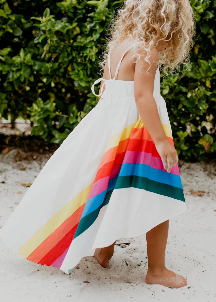 Oopsie Daisy Kid Hi Lo Rainbow Dress | Vagabond Apparel Boutique