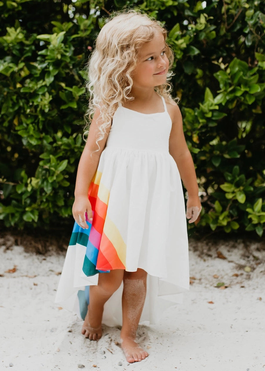 Oopsie Daisy Kid Hi Lo Rainbow Dress | Vagabond Apparel Boutique