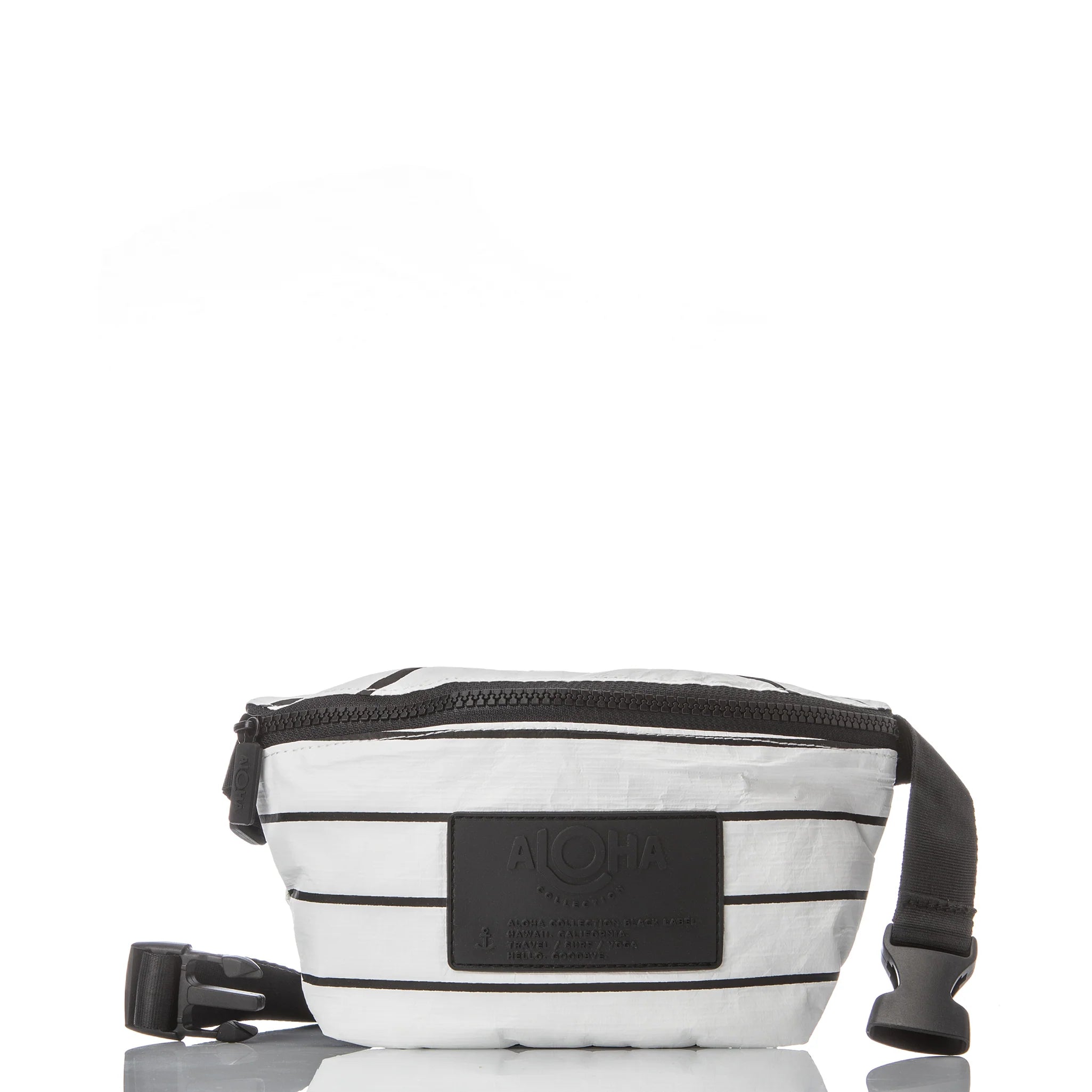 Aloha Pinstripe Mini Hip Pack Black/White | Vagabond Apparel Boutique