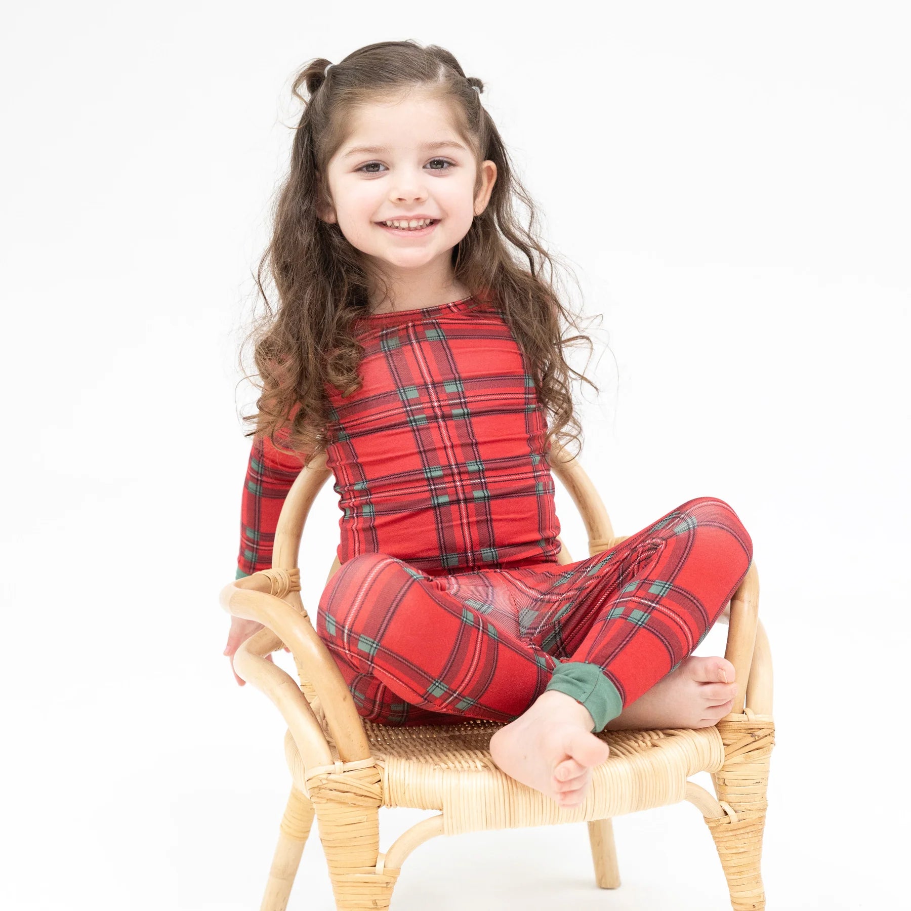 Angel Dear Plaid LS Loungewear Set | Vagabond Apparel Boutique