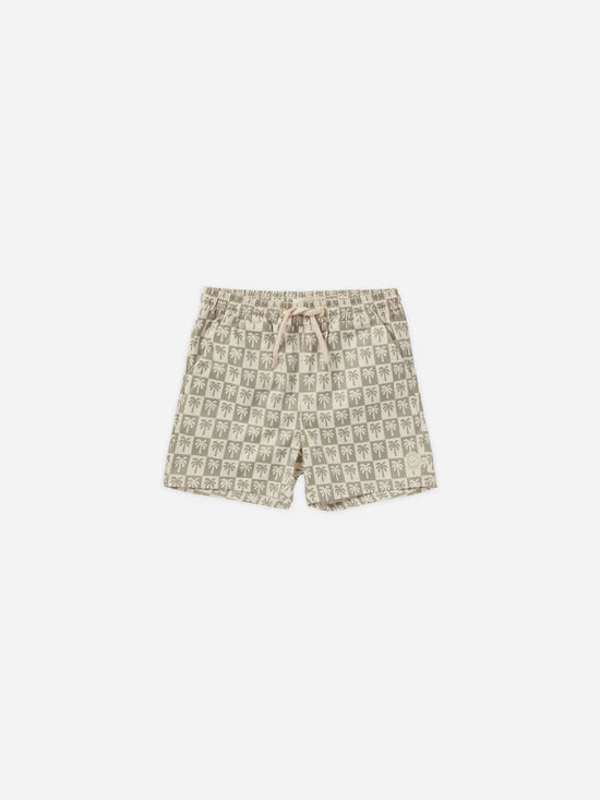 Rylee & Cru Boardshort Palm Check 