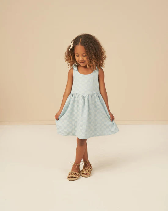 Rylee & Cru Summer Dress Blue Check