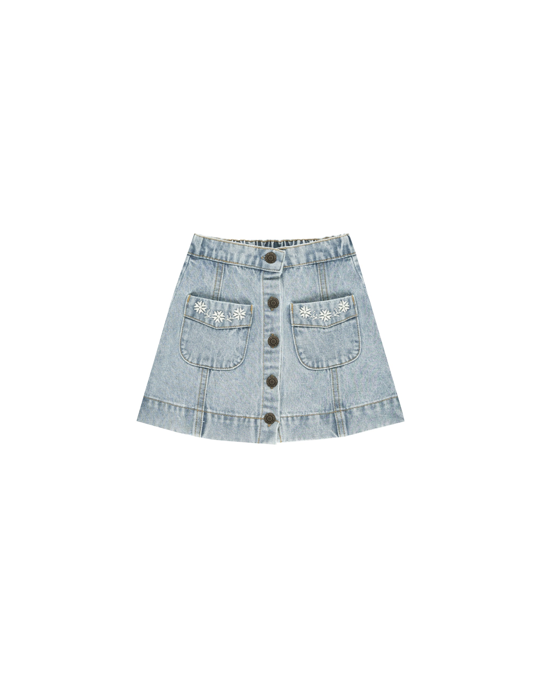 Rylee & Cru Denver Skirt Light Washed Denim | Vagabond Apparel Boutique