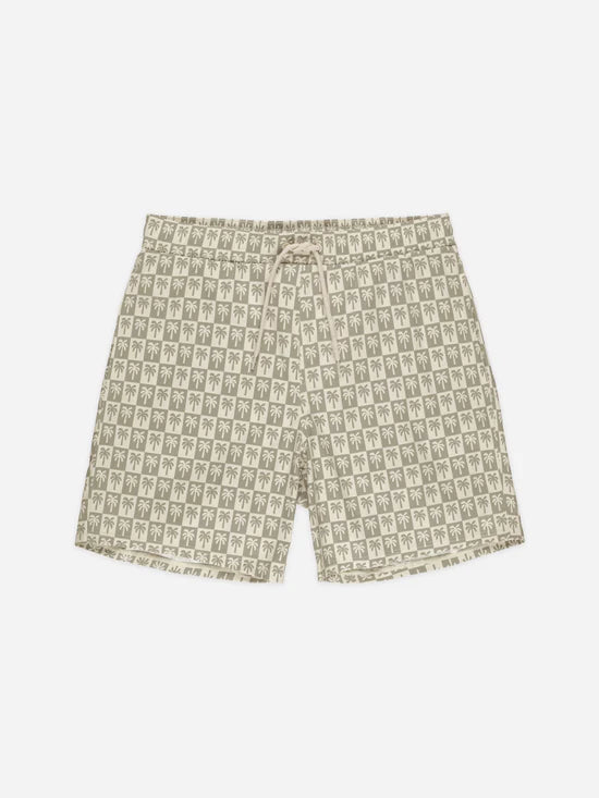 Rylee & Cru Mens Boardshort Palm Check