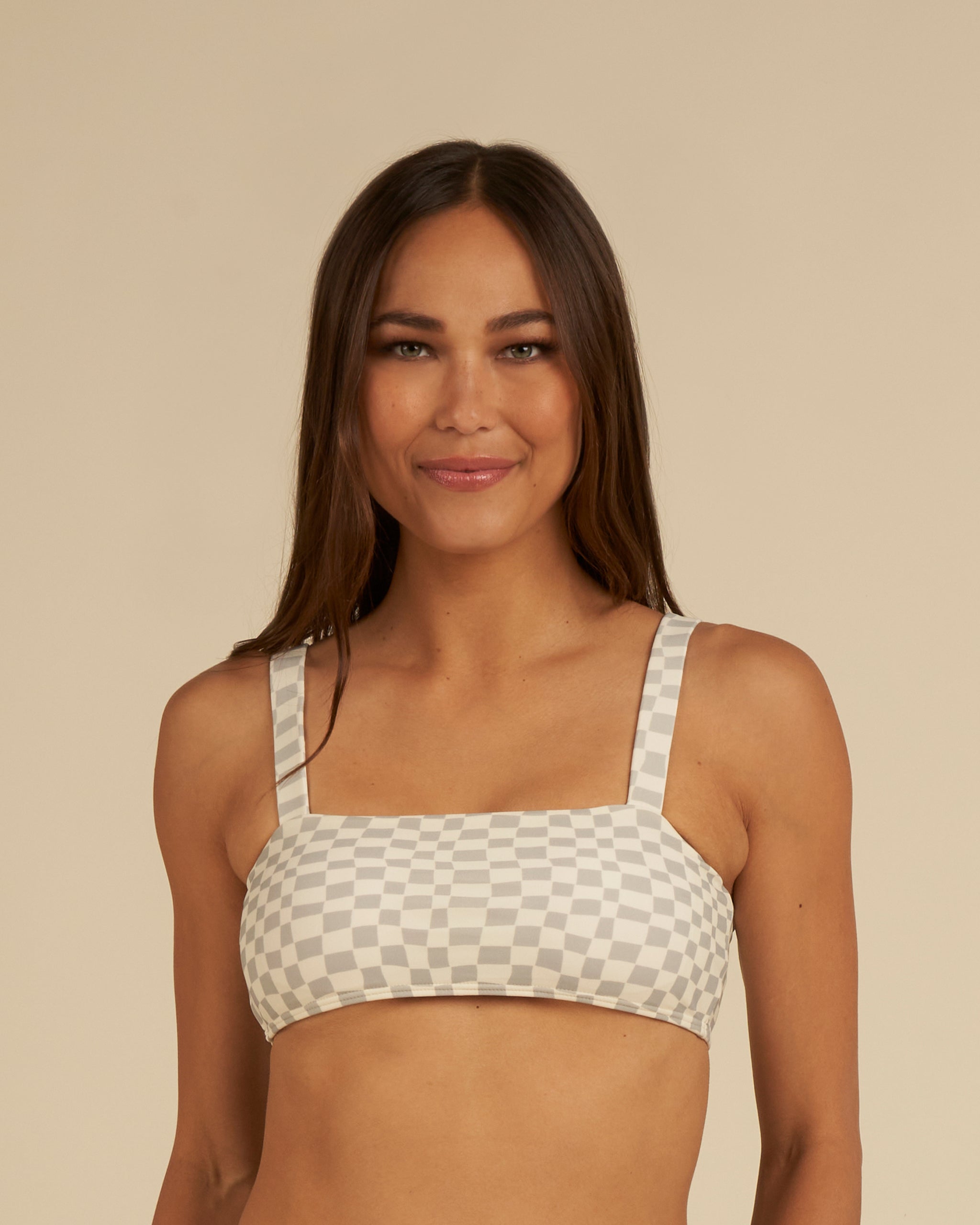 Rylee & Cru Womens Lany Bikini Top Seafoam Check