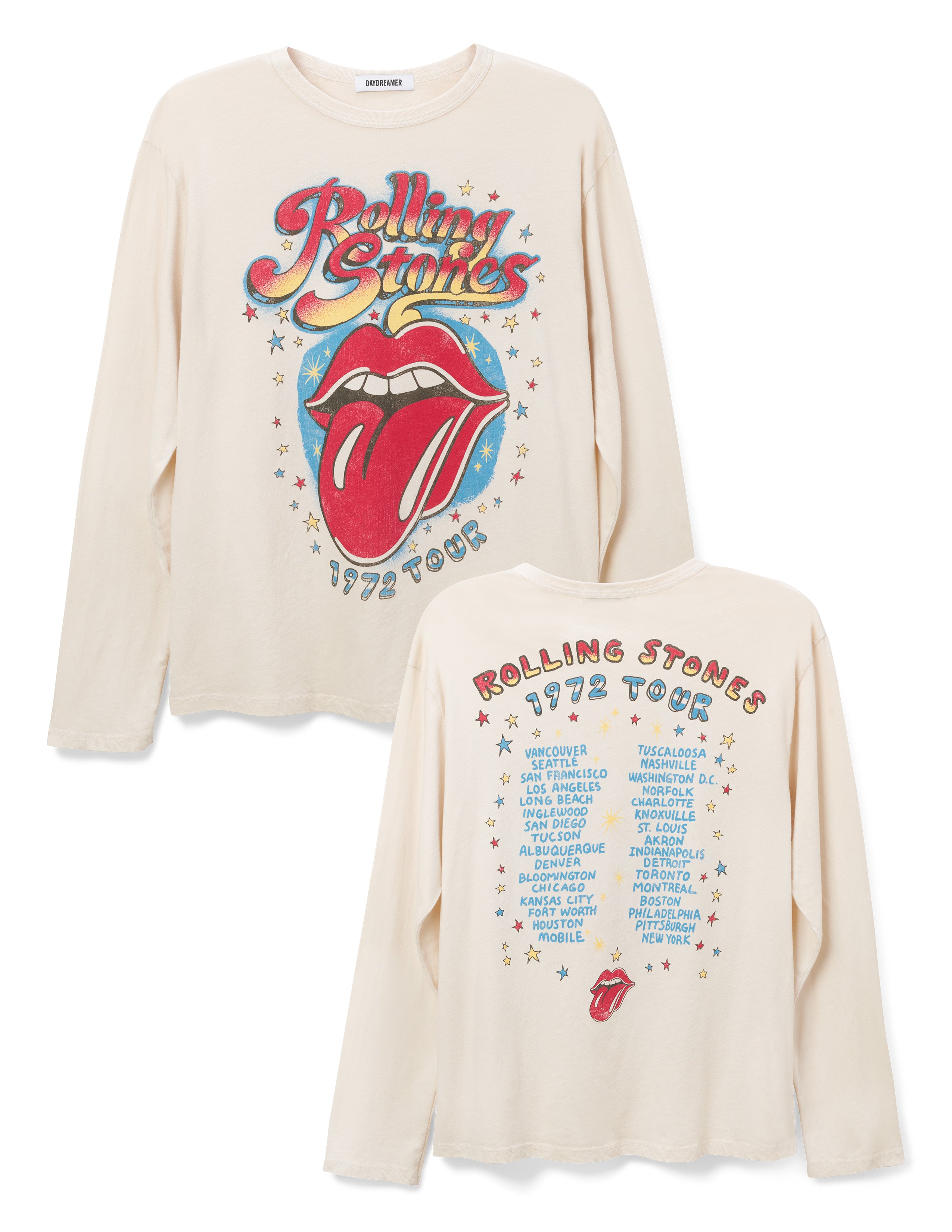 Daydreamer Rolling Stones 1972 Tour Crew Long Sleeve | Vagabond Apparel Boutique