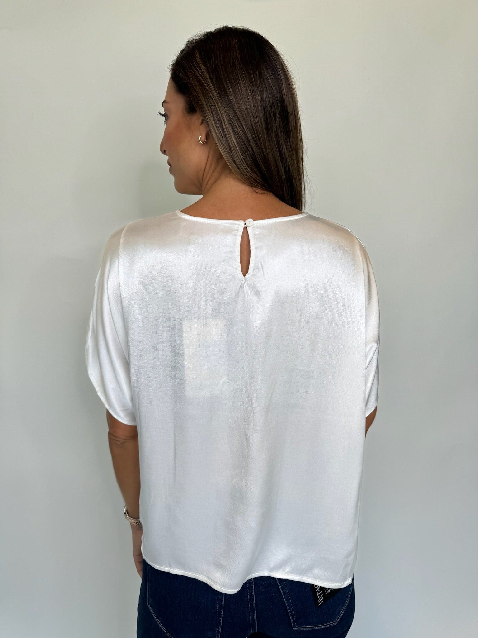 Rose and Crown Satin Top Cream | Vagabond Apparel Boutique