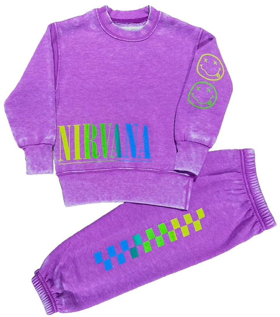 Rowdy Nirvana Crewneck Sweatshirt Plum | Vagabond Apparel Boutique