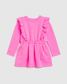 Splendid Toddler Girl Ruffle Trim Dress Hot Pink | Vagabond Apparel Boutique