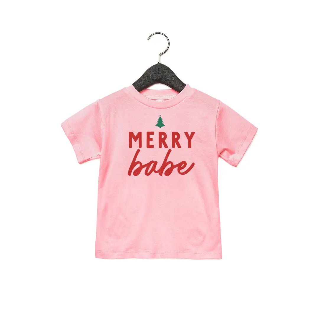 Saved By Grace Kid Merry Babe Tee Pink | Vagabond Apparel Boutique