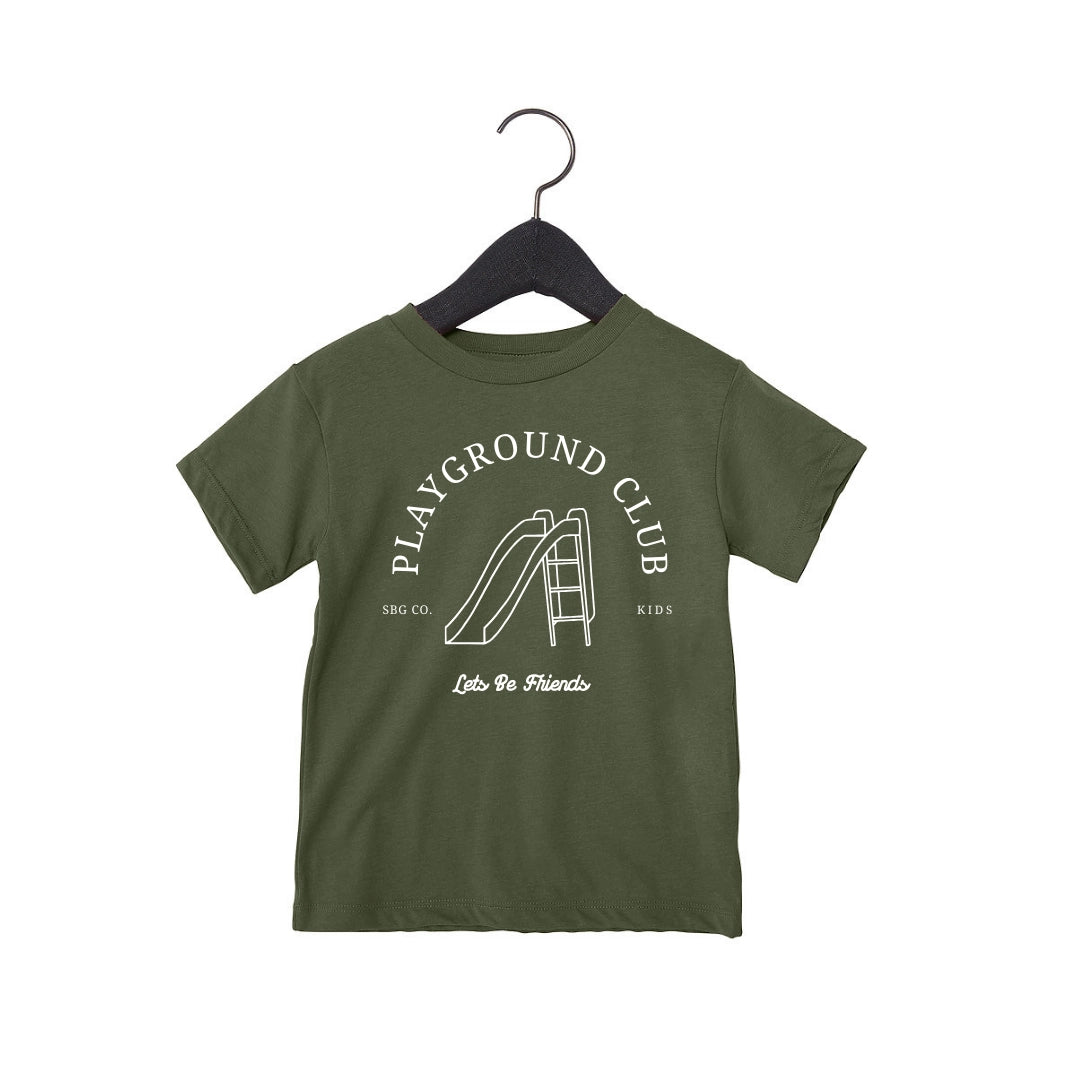 Saved By Grace Kid Playground Club Tee Green | Vagabond Apparel Boutique