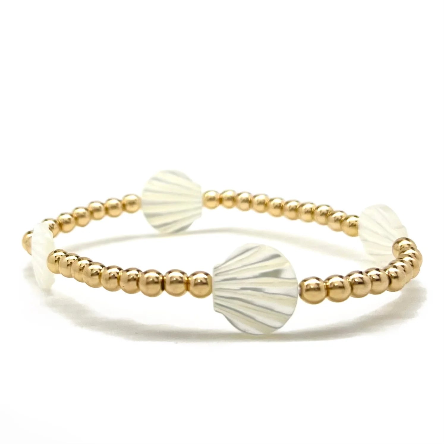 Silver Girl 4 MOP Shell Bead Bracelet | Vagabond Apparel Boutique