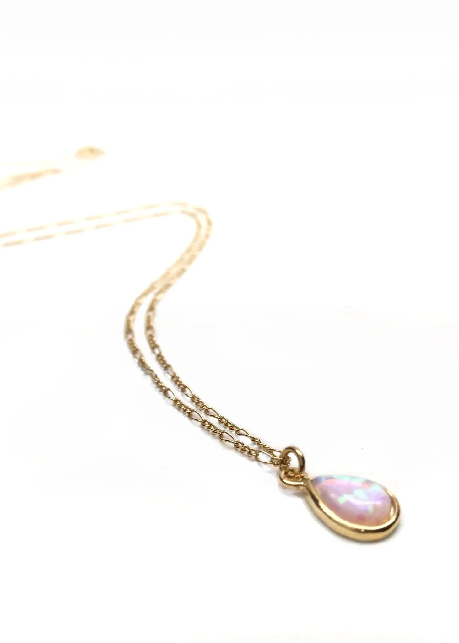 Silver Girl Opal Teardrop Necklace | Vagabond Apparel Boutique