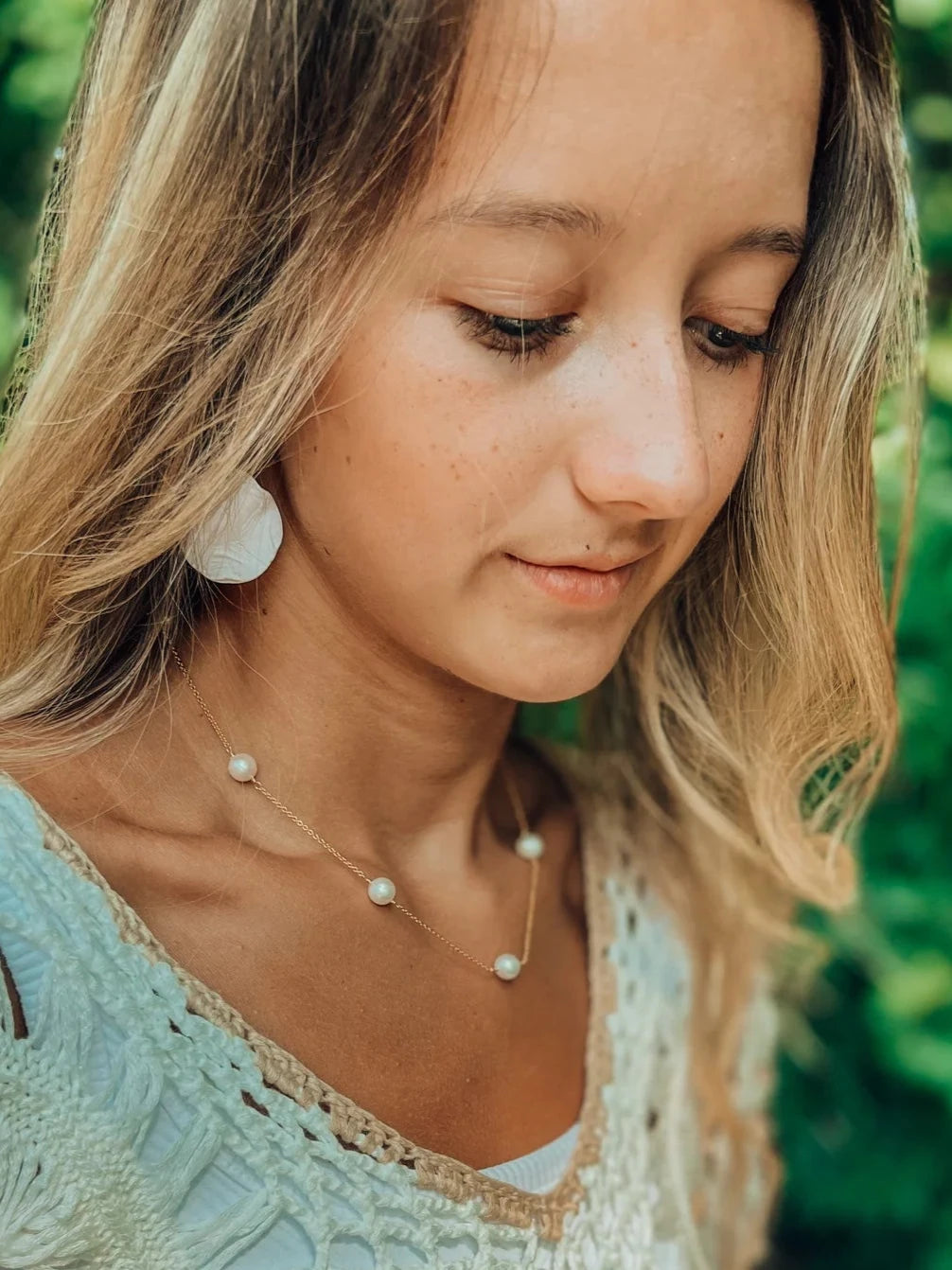 Silver Girl Tin Cup Pearl Necklace | Vagabond Apparel Boutique