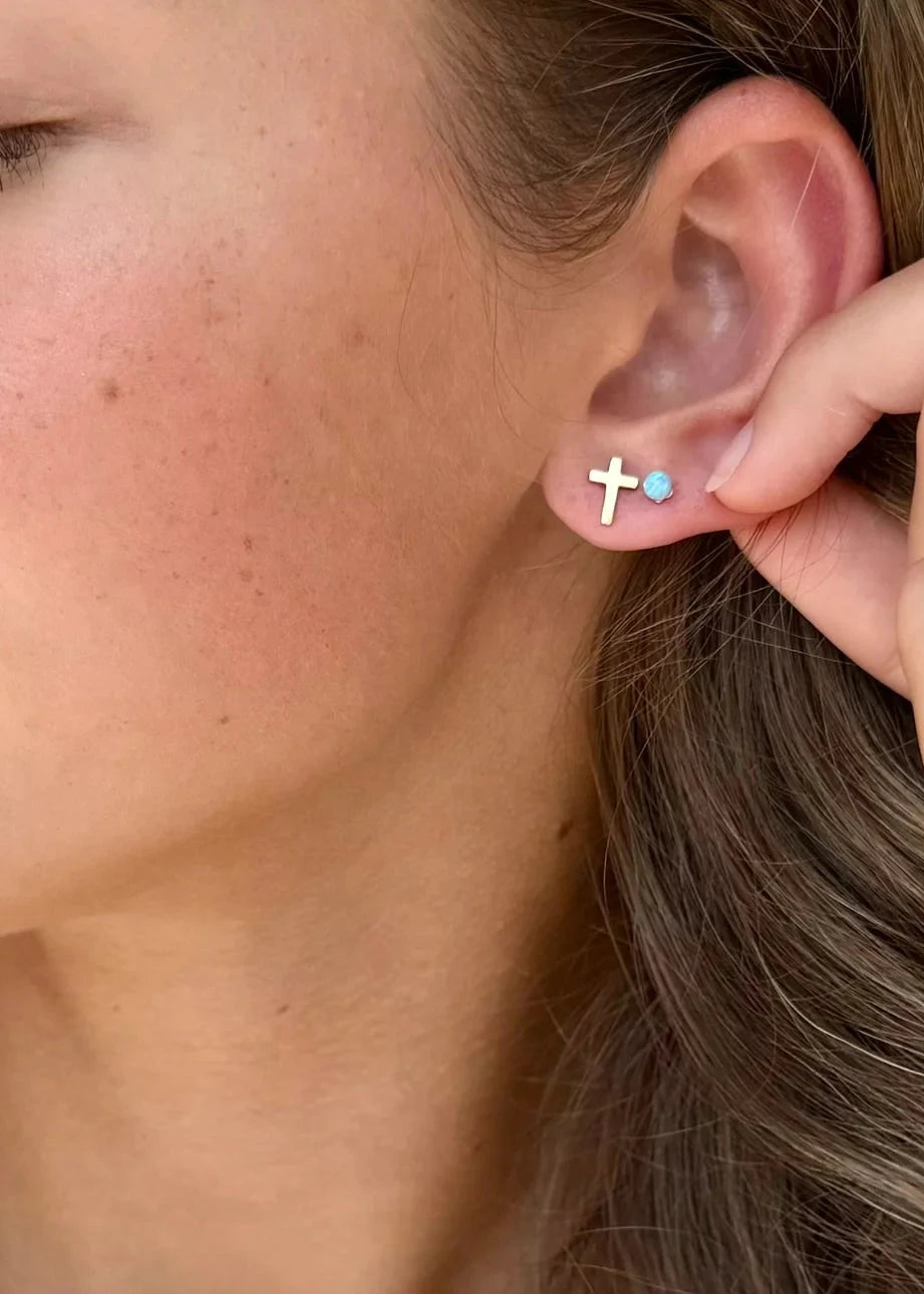 Silver Girl Tiny Cross Post | Vagabond Apparel Boutique