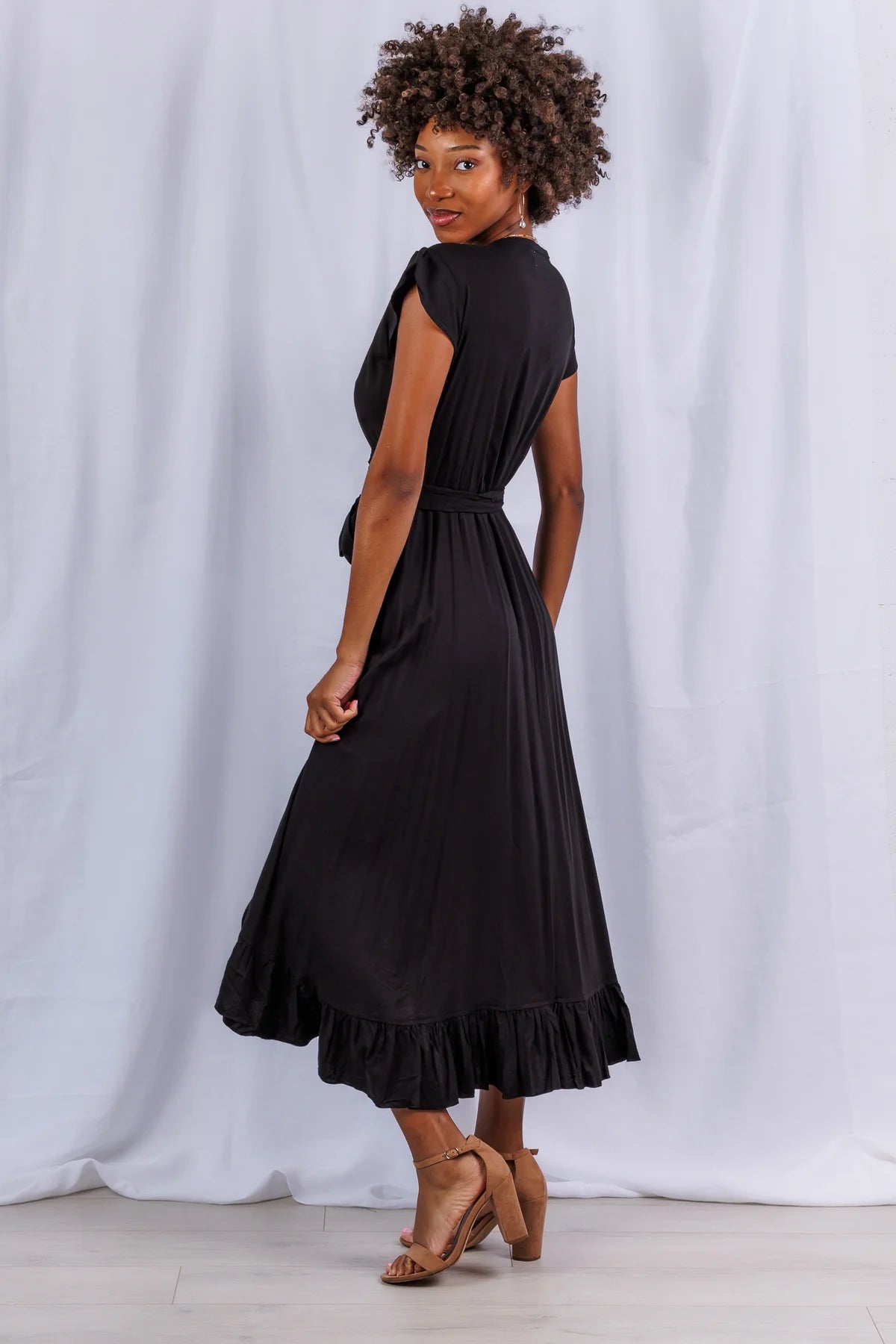 Sea Lustre Havana Maxi Wrap Dress Black | Vagabond Apparel Boutique