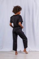 Sea Lustre Viper Jumpsuit Black Linen | Vagabond Apparel Boutique