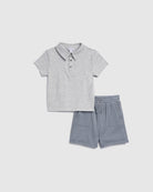 Splendid Toddler Boy Polo Set Light Heather Grey