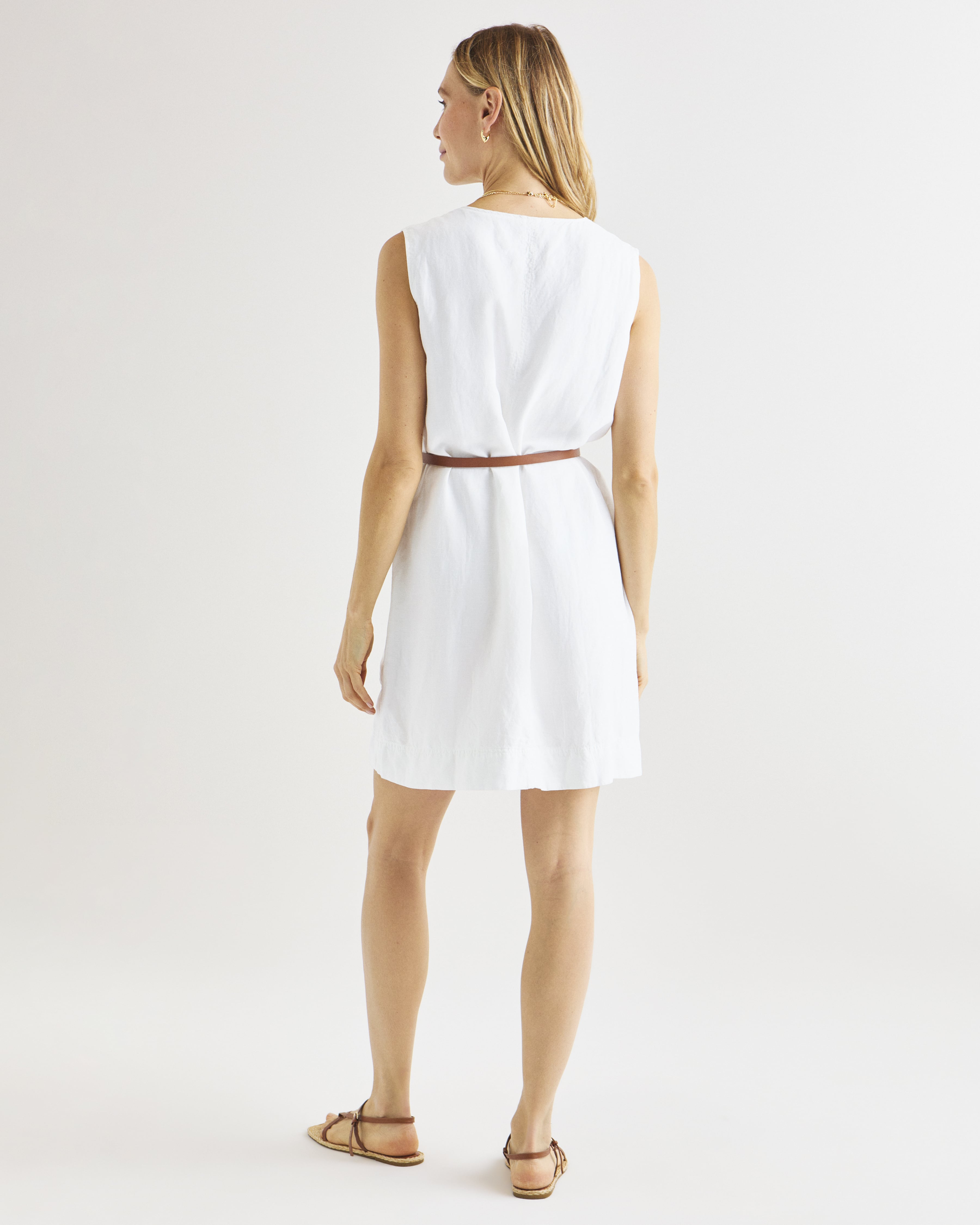 Splendid Dawson Linen Dress White | Vagabond Apparel Boutique