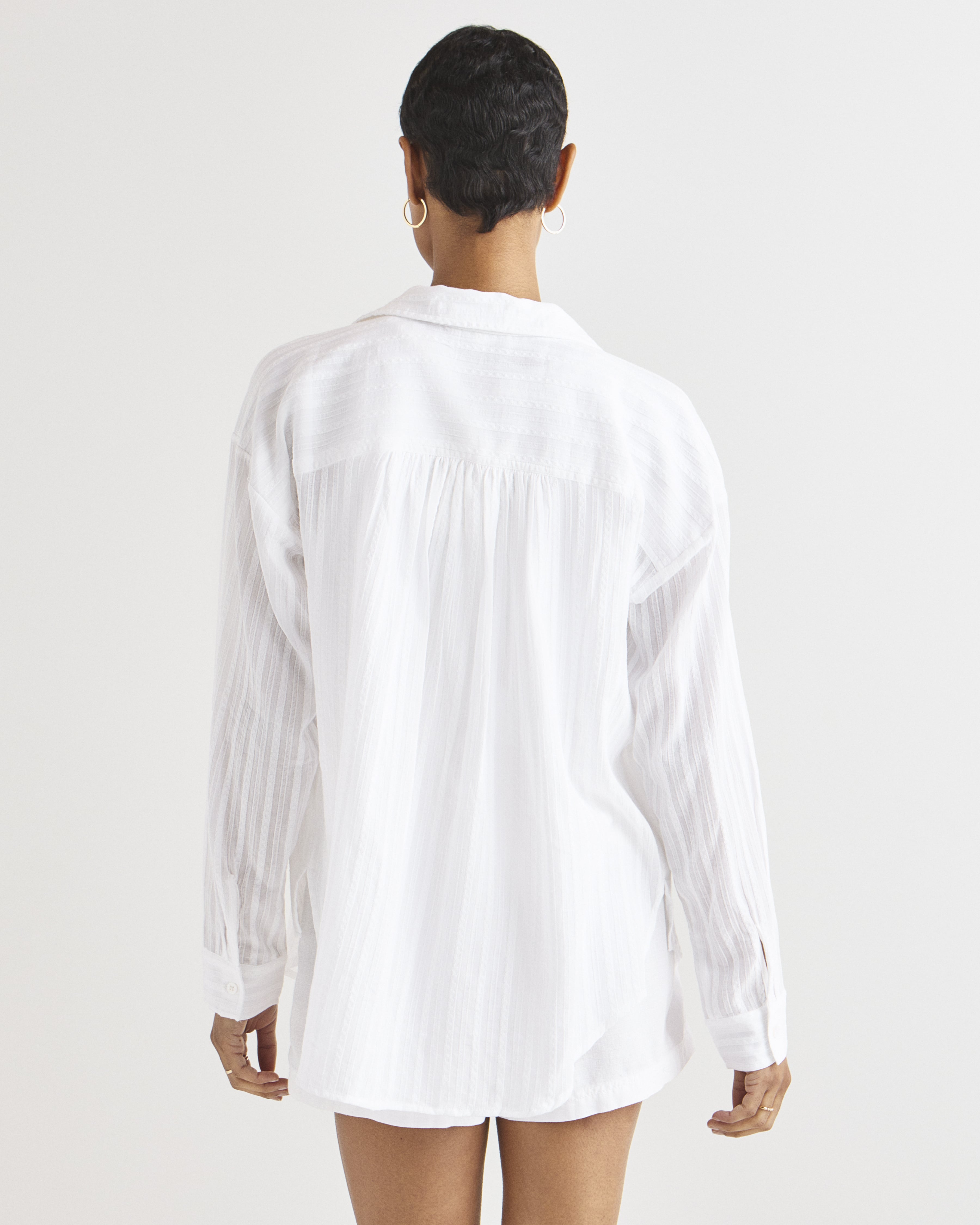 Splendid Bloom Button Down Shirt White | Vagabond Apparel Boutique