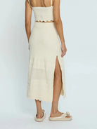 Kivari Sabela Knit Skirt Cream | Vagabond Apparel Boutique