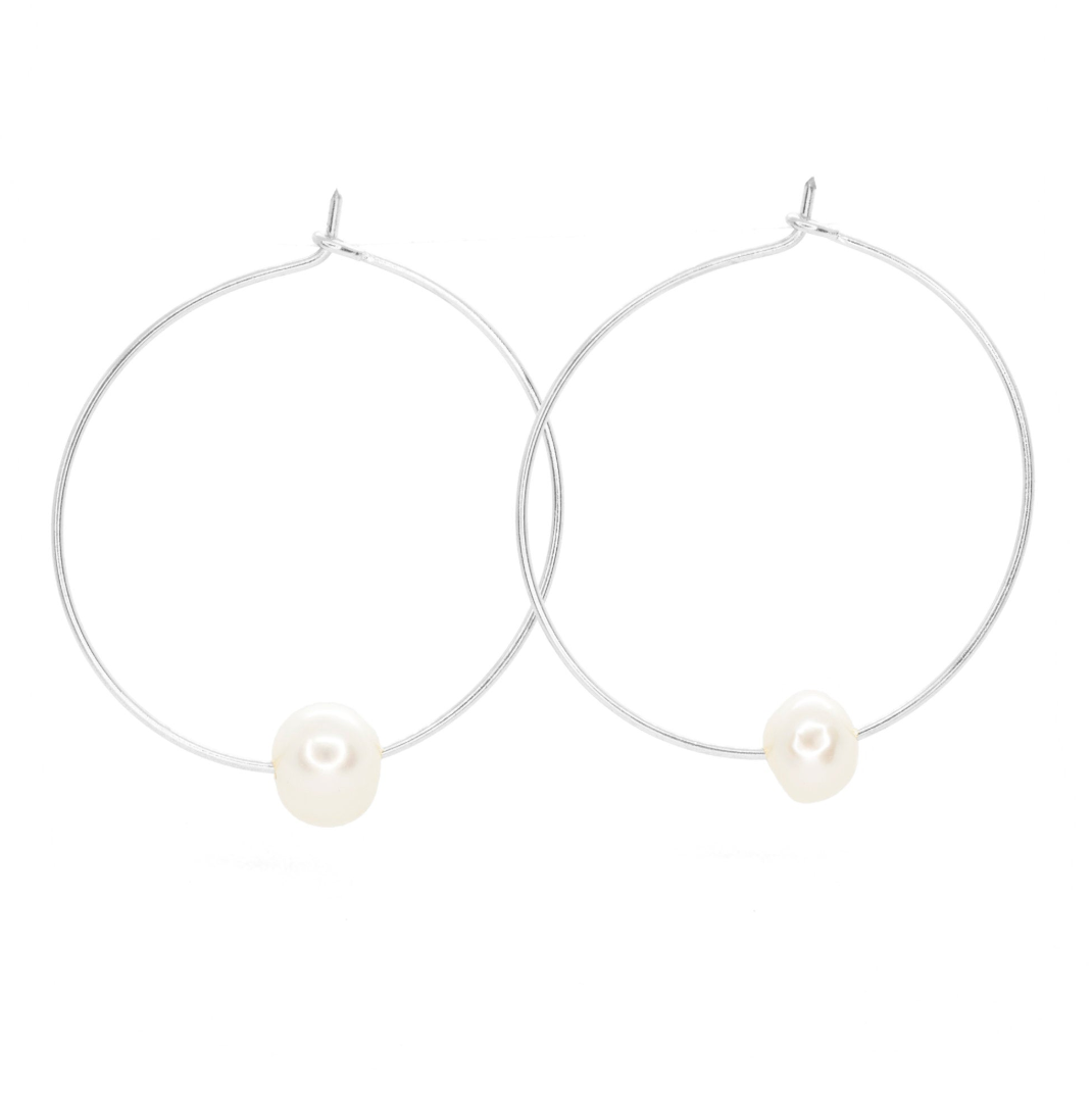 Salty Cali Pearl Hoops | Vagabond Apparel Boutique