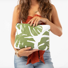 Aloha Monstera Mid Pouch Seaweed