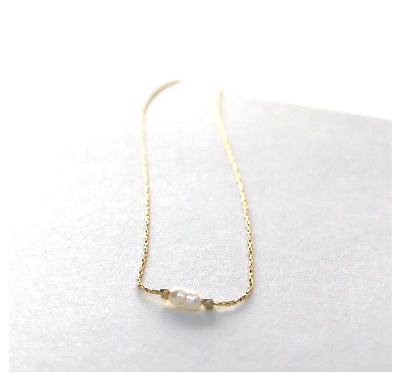 Silver Girl Tiny Single Stone Necklace