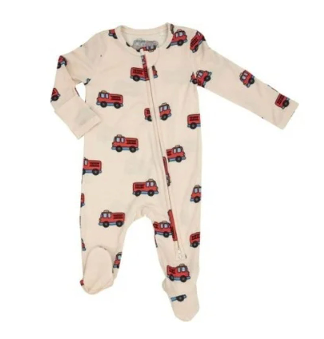 Angel Dear Firetruck 2-Way Zipper Footie