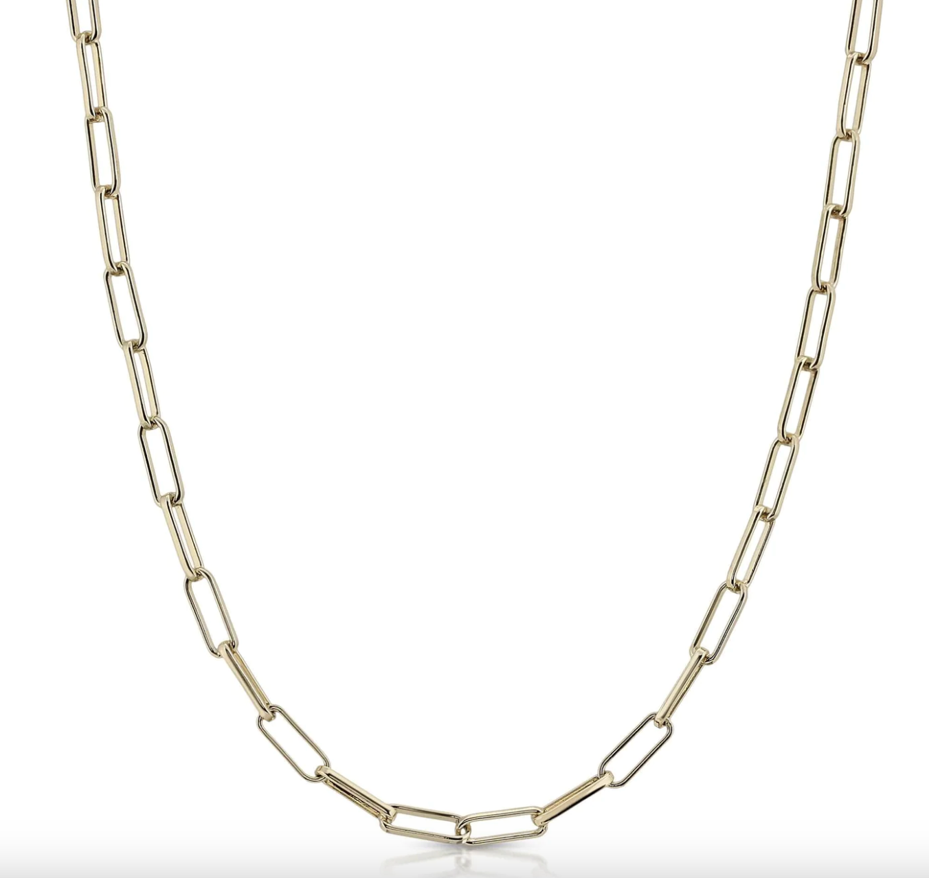 Eklexic Elongated Link Necklace 20" Gold