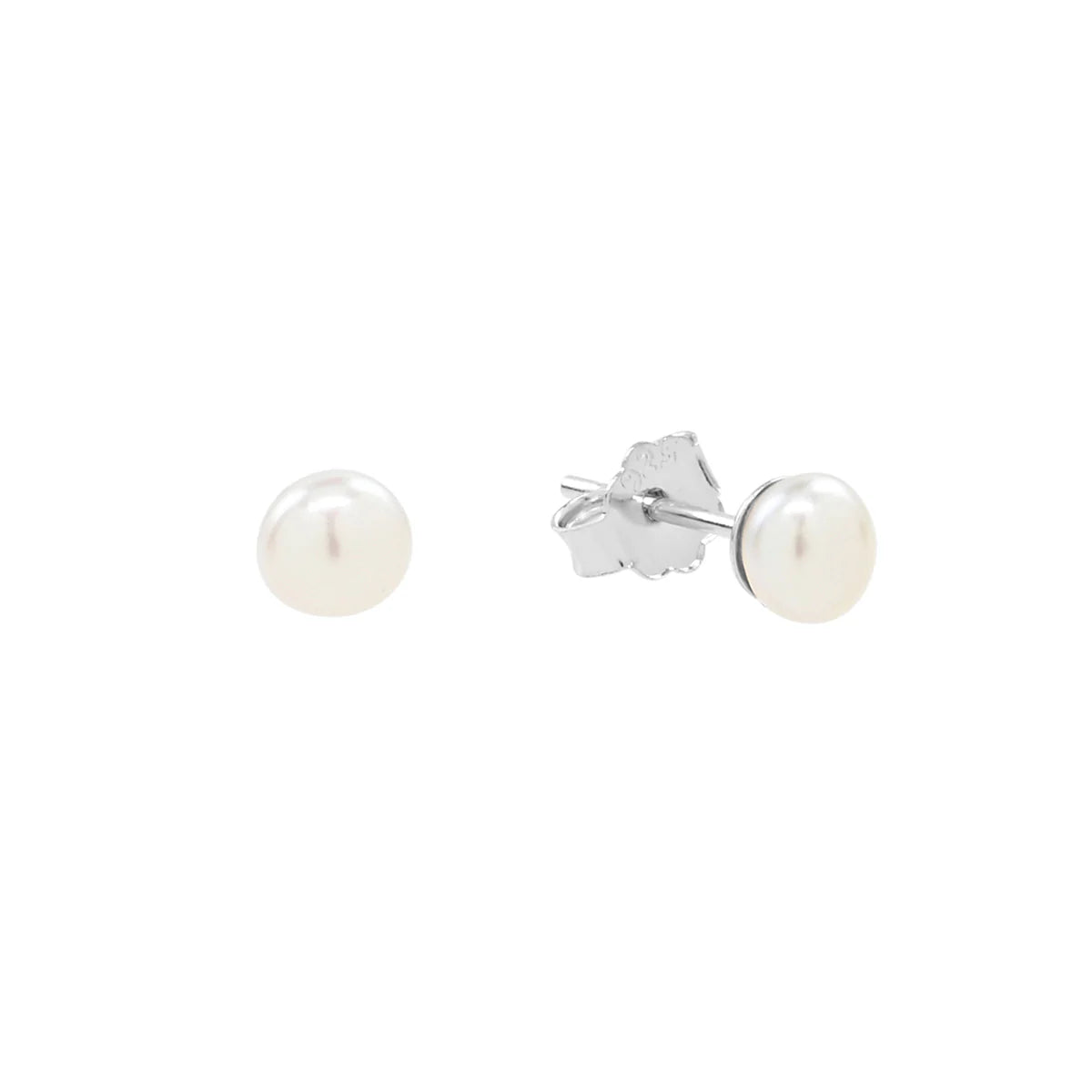 Sea Lustre Sterling Silver 4mm Fresh Water Pearl Studs | Vagabond Apparel Boutique | Vagabond Apparel Boutique