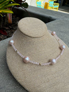 Sealustre 5 Pearl Rose Quartz Necklace | Vagabond Apparel Boutique