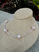 Sealustre 5 Pearl Rose Quartz Necklace | Vagabond Apparel Boutique