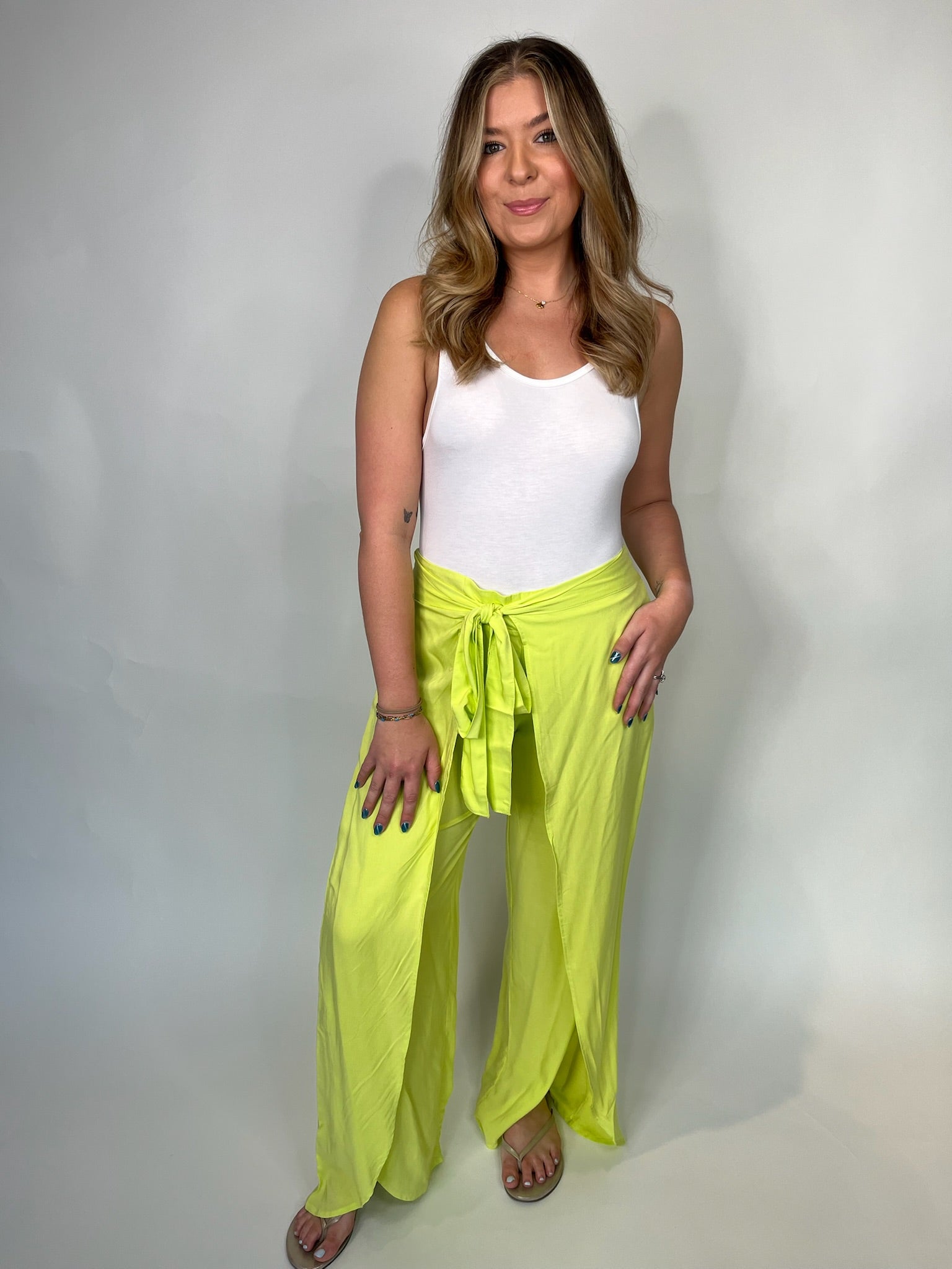 Skemo Solids Bali Pants Lime | Vagabond Apparel Boutique