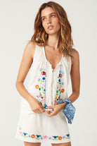 Spell Florapaloosa Embroidered Cami Wildflower | Vagabond Apparel Boutique