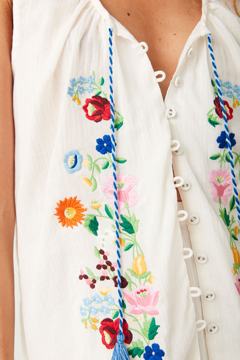 Spell Florapaloosa Embroidered Cami Wildflower | Vagabond Apparel Boutique